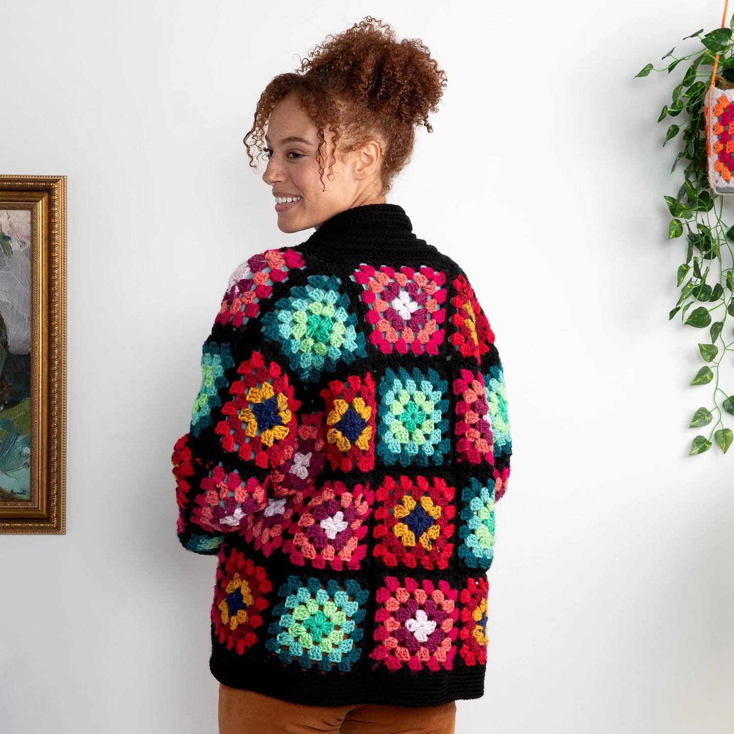 Red Heart Cozy Crochet Granny Cardigan Pattern, XS/S/M/L Digital Download