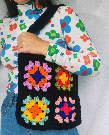 Granny Squares Tote Bag - Digital Download