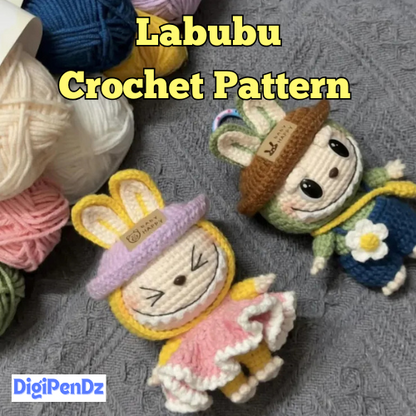 Couple Labubu Crochet Pattern Amigurumi - Digital Download