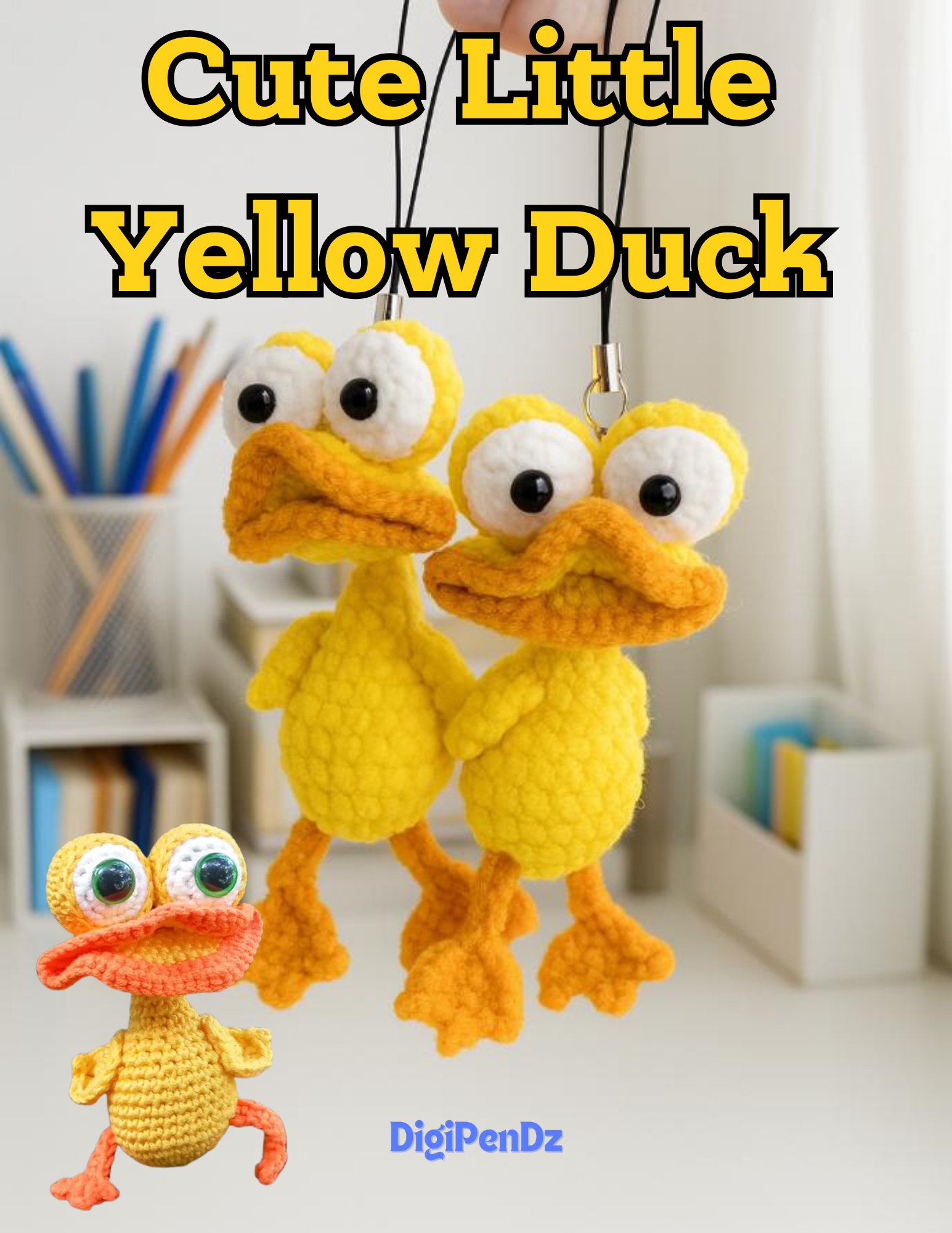 Cute Little Yellow Duck Crochet Pattern Amigurumi Duck  PDF tutorial