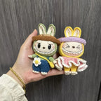 4 in 1 Funny Animal Crochet Keychain PDF Pattern,  Amigurumi ,Stitch,Labubu,Mushroom guy,Duck.  Hen Tutorial Cute Beginner-Friendly Instant Download- Digipendz