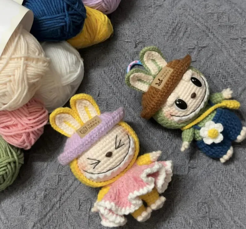 Couple Labubu Crochet Pattern Amigurumi - Digital Download