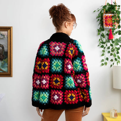 Red Heart Cozy Crochet Granny Cardigan Pattern, XS/S/M/L Digital Download