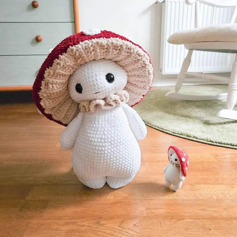 4 in 1 Funny Animal Crochet Keychain PDF Pattern,  Amigurumi ,Stitch,Labubu,Mushroom guy,Duck.  Hen Tutorial Cute Beginner-Friendly Instant Download- Digipendz