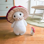 4 in 1 Funny Animal Crochet Keychain PDF Pattern,  Amigurumi ,Stitch,Labubu,Mushroom guy,Duck.  Hen Tutorial Cute Beginner-Friendly Instant Download- Digipendz